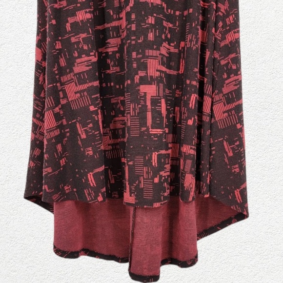 LulaRoe Carly Back and Red Abstract Print Swing Dress Size XXS - Picture 14 of 14